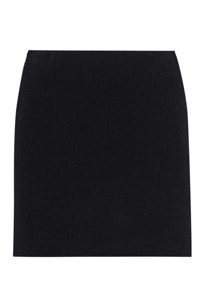 Shop Tagliatore May Wool Mini Skirt In Black