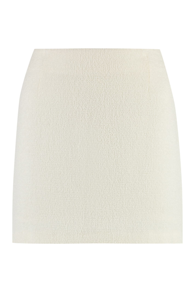Shop Tagliatore May Wool Mini Skirt In White