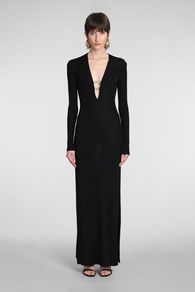 Shop Louisa Ballou Dress In Black Viscose