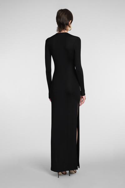Shop Louisa Ballou Dress In Black Viscose