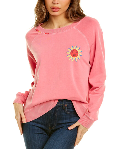 Shop Wildfox Del Sol Sommers Sweatshirt In Pink