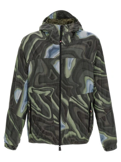 Moncler Day Namic Abstract-print Bomber Jacket In Multicolor