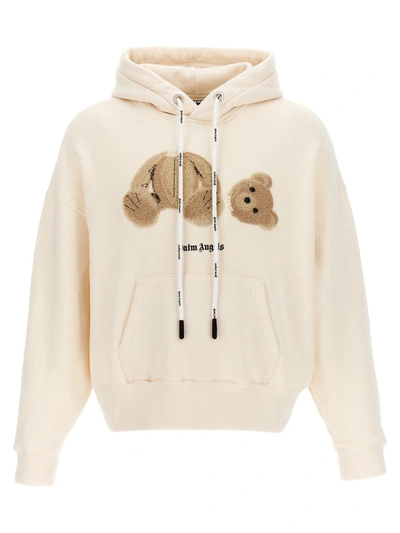 Shop Palm Angels 'bear' Hoodie In White