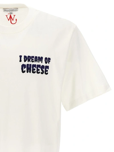 Shop Jw Anderson J.w. Anderson 'i Dream Of Cheese' T-shirt In White