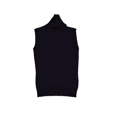 Shop Sportmax High Neck Sleeveless Jumper In Blue