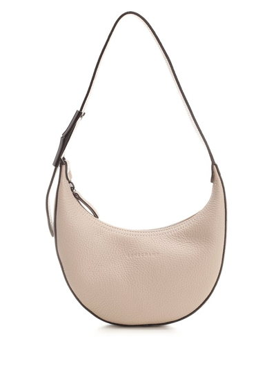 Shop Longchamp Roseau Essential Small Shoulder Bag In Beige
