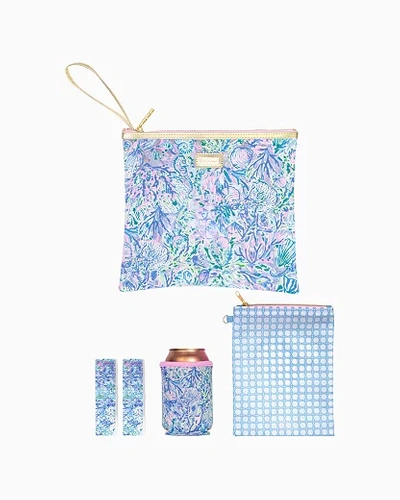 Shop Lilly Pulitzer Beach Day Pouch In Surf Blue Soleil It On Me