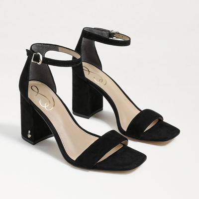 Sam Edelman Daniella Block Heel Sandal Black Suede In Black