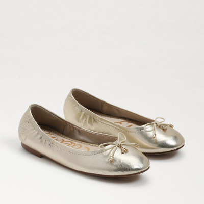 Shop Sam Edelman Kids' Felicia Ballet Flat Gold Leaf Leather