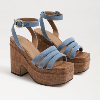 Shop Sam Edelman Tibby Platform Heel Sandal Montrose Blue