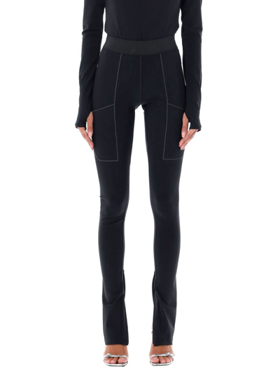 Shop Coperni C+ High Waist Stretched Leggings In Black