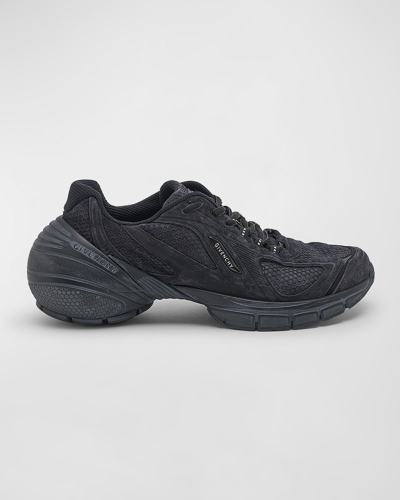 Shop Givenchy Men's Tk-mx Mesh Runner Sneakers In Black