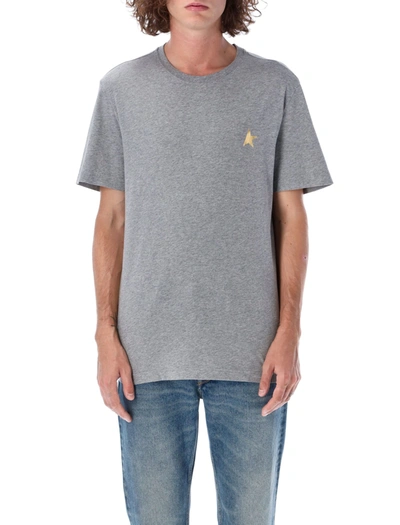 Shop Golden Goose Star T-shirt In Medium Grey Melange/gold