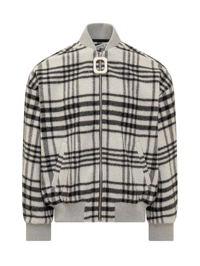 Shop Jw Anderson J.w. Anderson Bomber Jacket With Logo In White/black