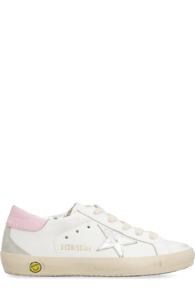 Shop Golden Goose Kids Star Patch Lace In White