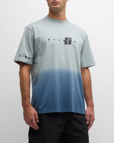 Shop Stampd Men's Gradient Transit Relaxed T-shirt In Cool Gradient