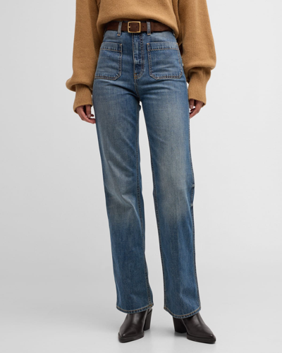 Shop Fortela Jane Straight-leg Denim Jeans In D470