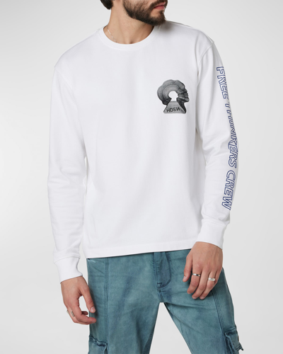 Shop Hudson Men's Free Thinkers Crew Graphic T-shirt In White Mind