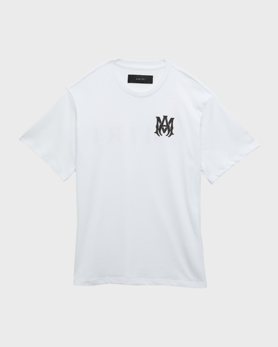 Shop Amiri Kid's Emblem-print T-shirt In White
