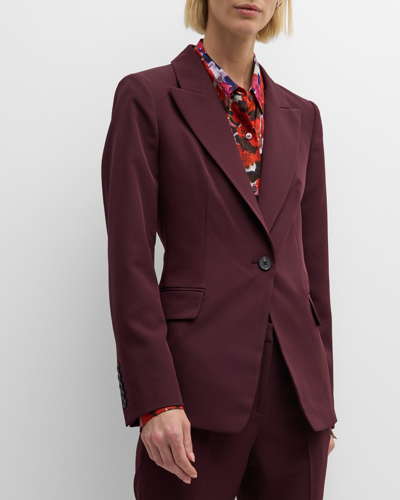 Shop Kobi Halperin Jordi Single-button Twill Jacket In Beet