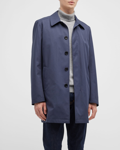 Shop Cardinal Of Canada Men's Mccord Solid Raincoat In Medium Blue