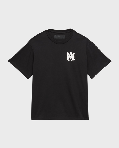 Shop Amiri Kid's Emblem-print T-shirt In Black