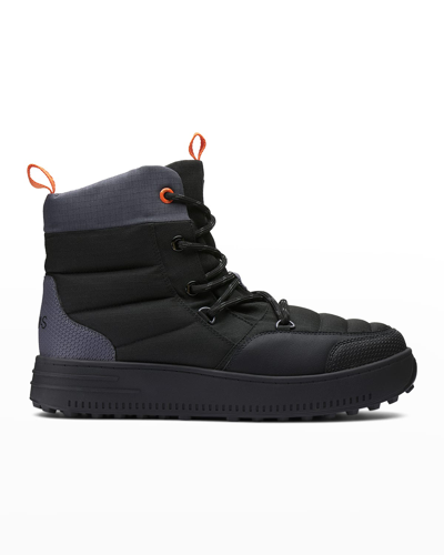 Shop Swims Men's Snow Runner Water-resistant Quilted Boots In Black