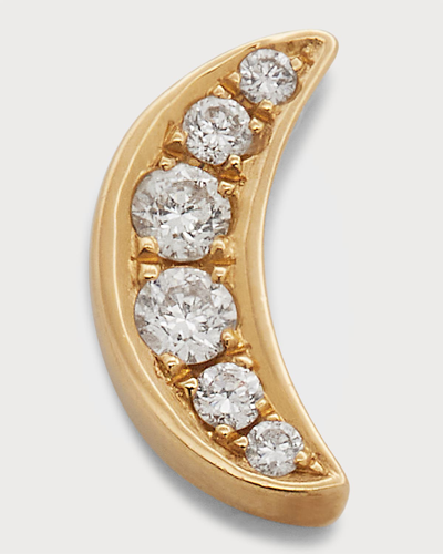 Shop Andrea Fohrman 14k Gold Diamond Moon Stud Earring
