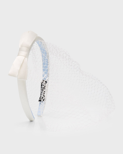 Shop Kate Spade Bridal Bow Headband With Veil In 151 Cream