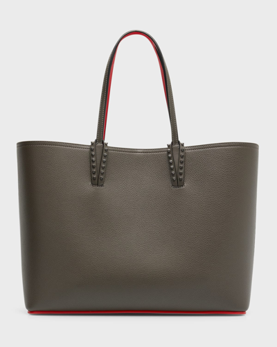 Shop Christian Louboutin Cabata East-west Leather Tote Bag In Rocket