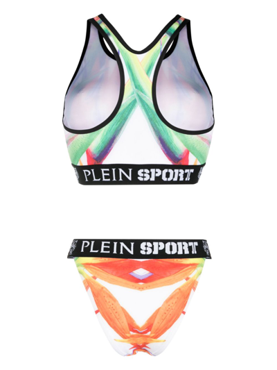 Shop Plein Sport Flowers Bikini Set In White