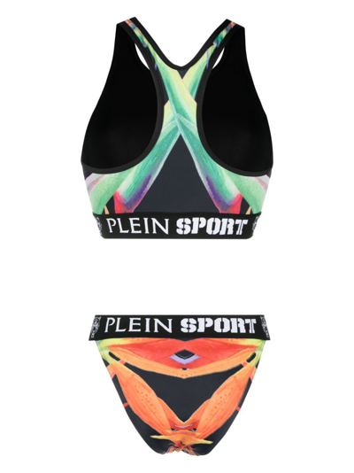 Shop Plein Sport Flowers Bikini Set In Black