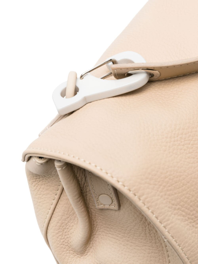 Shop Zanellato Small Postina Pura 2.1 Leather Shoulder Bag In Brown