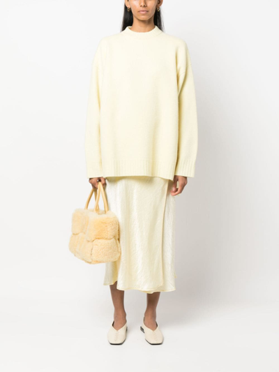 Jil Sander Long-sleeve Crew-neck Wool Jumper In 黄色