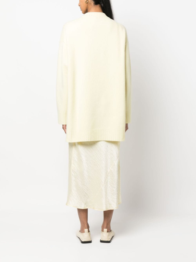 Jil Sander Long-sleeve Crew-neck Wool Jumper In 黄色