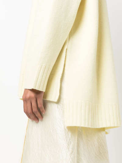 Jil Sander Long-sleeve Crew-neck Wool Jumper In 黄色