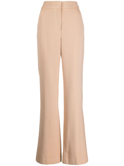 Shop Veronica Beard Tonelli Wide-leg Trousers In 褐色