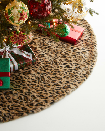 D. Stevens Faux Leopard Fur Tree Skirt | ModeSens