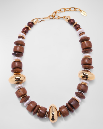 Shop Lizzie Fortunato Robles Necklace In Brown