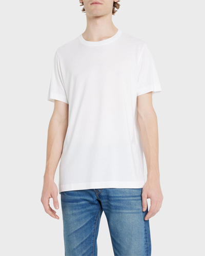 Shop Cdlp Men's Midweight Lyocell-cotton T-shirt In White