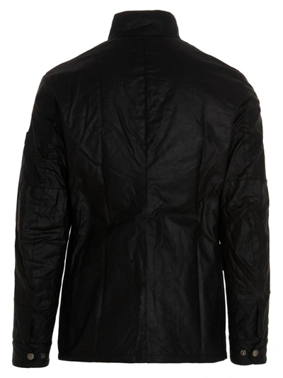 Barbour Black Logo Patch Jacket In Black