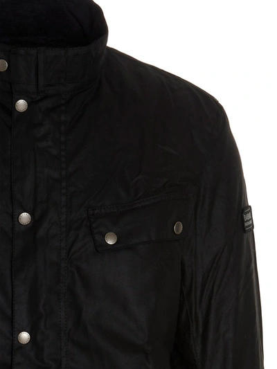 Barbour Black Logo Patch Jacket In Black
