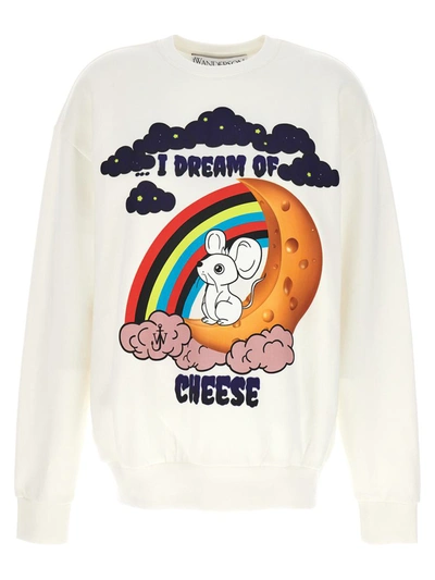 Shop Jw Anderson J.w. Anderson 'i Dream Of Cheese' Sweatshirt In White