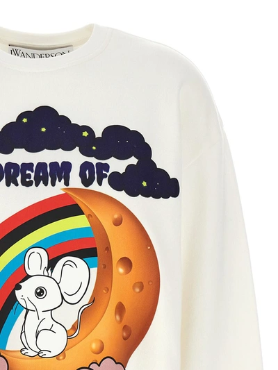 Shop Jw Anderson J.w. Anderson 'i Dream Of Cheese' Sweatshirt In White