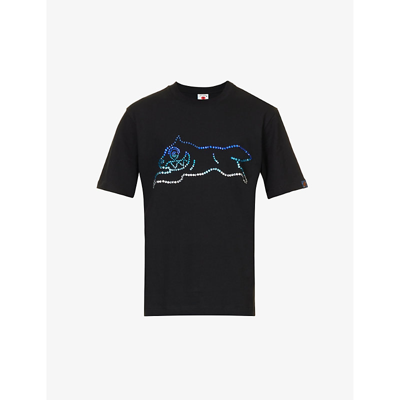 Shop Icecream Men's Black Running Dog Crystal-embellished Cotton-jersey T-shirt