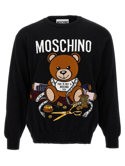 Shop Moschino 'teddy' Sweater In Black