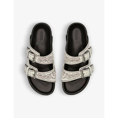 Isabel Marant Gray Lennyo Sandals In Winter Wht