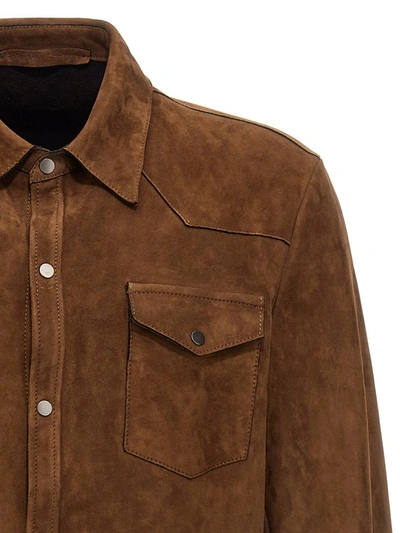 Shop Salvatore Santoro Suede Jacket In Brown