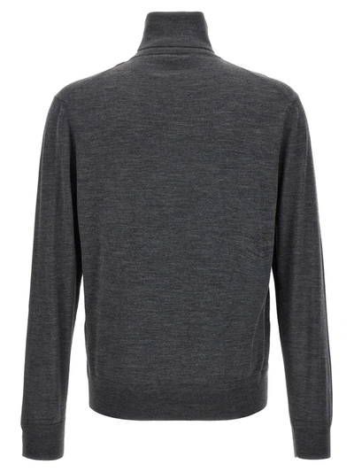 Shop Tom Ford High Neck Sweater In Gray