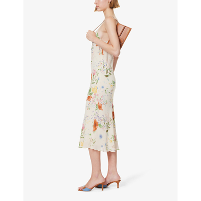 Shop Reformation Women's Etude Emerick Scoop-neck Floral-print Woven Midi Dress